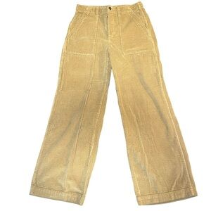 NWOT Madewell Wide Leg Trouser in Tan corduroy